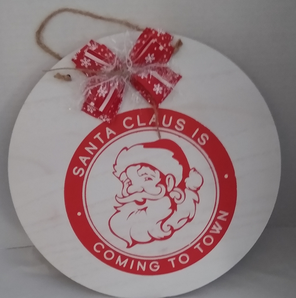 Christmas door hanging sign Chalk Couture